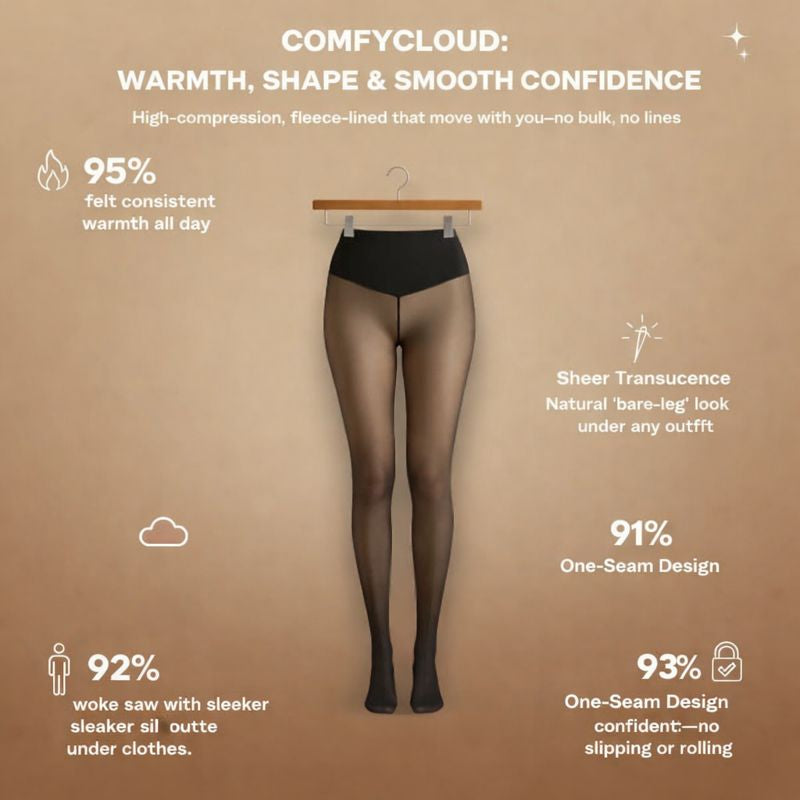 ComfyCloud: Compression Band Fleece Lined Leggings